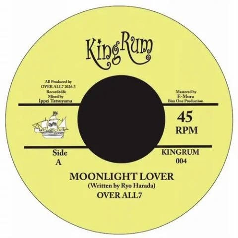 OVER ALL 7 - MOONLIGHT LOVER - Japan Vinyl 7-inch single Recurd Limited Edition
