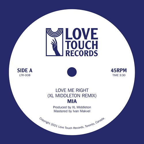 Mia - Love Me Right (Xl Middleton Remix) / Love Me Right (Quiet Storm Remix)\ - Import Vinyl 7inch Single Record