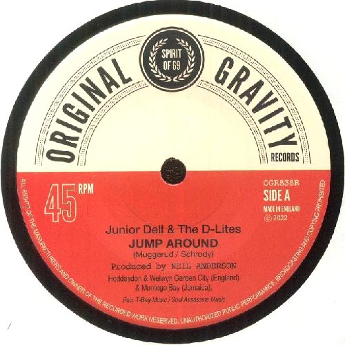 Junior Dell & The D-Lites - Jump Around - Import Vinyl 7 inch Single Record