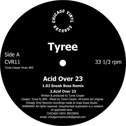 Tyree - Acid Over 23 - Import Vinyl 12 inch Record