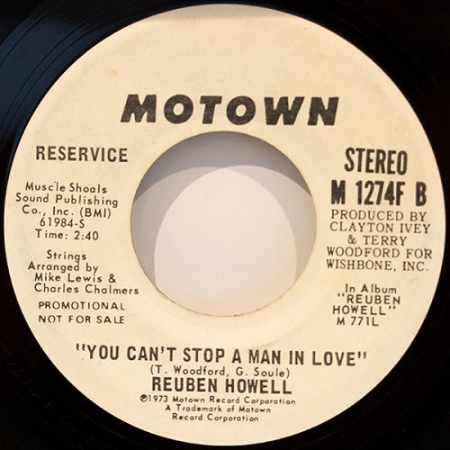 Reuben Howell - You Can'T Stop A Man In Love - Import Vinyl 7 inch Single Record