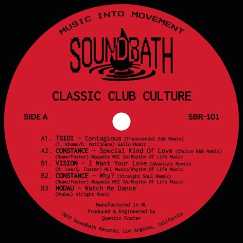 V.A. (Soundbath) - Classic Club Culture E.P. - Import Vinyl 12 Inch Record
