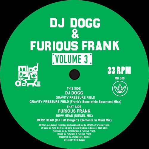 Dj Dogg & Furious Frank - Volume 3 - Import 12 Inch Vinyl
