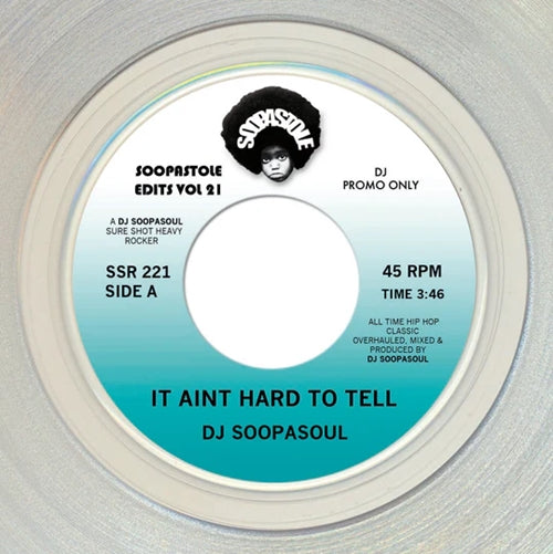 Dj Soopasoul - It Aint Hard To Tell 7" - Import Clear Vinyl 7Inch Single Record
