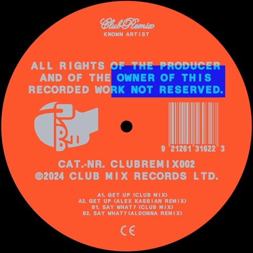 Known Artist - Clubremix002 - Import Vinyl 12 inch Record
