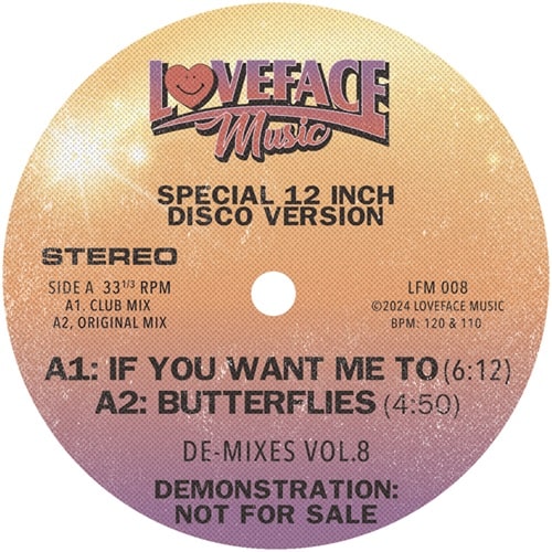 Loveface - De-Mixes: Vol 8 - Import Vinyl 12inch Record