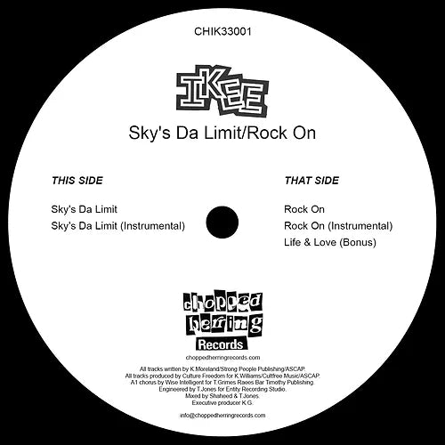 Ikee - Sky'S Da Limit/Rock On - Import Black Vinyl 12 Inch Record
