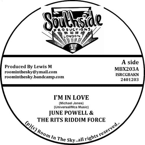 June Powell & The Rits Riddim Force - I'M In Love - Import 7 inch Single Record