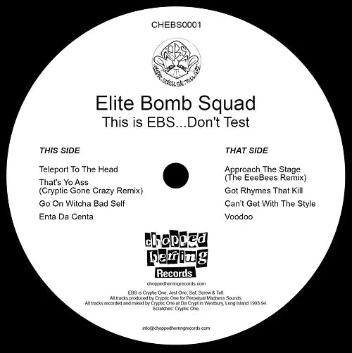 Elite Bomb Squad - This Is Ebs.....Don'T Test - ImportBlack Vinyl12 inch Record