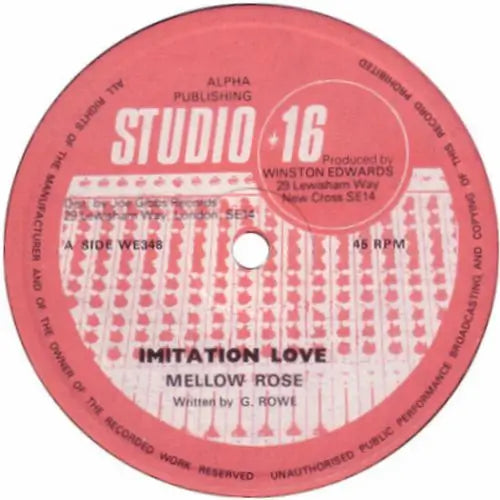 Mellow Rose - Imitation Love - Import 12 inch Record