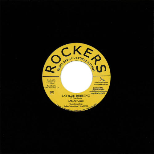 Ras Angels - Babylon Burning - Import 7 inch Single Record