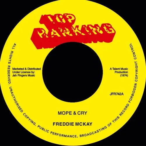 Freddie Mckay - Mope & Cry - Import 7 inch Single Record