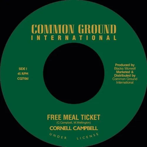 Cornell Campbell  - Free Meal Ticket - Import 7 inch Single Record