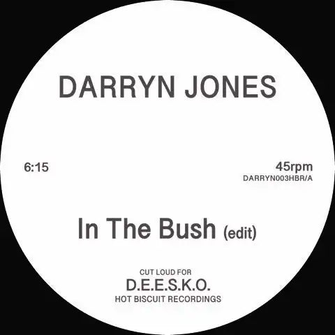 Darryn Jones - In The Bush/Now I Know - Import 12 inch Record