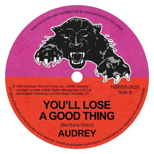 Audrey - You'Ll Lose A Good Thing - Import 7 inch Single Record