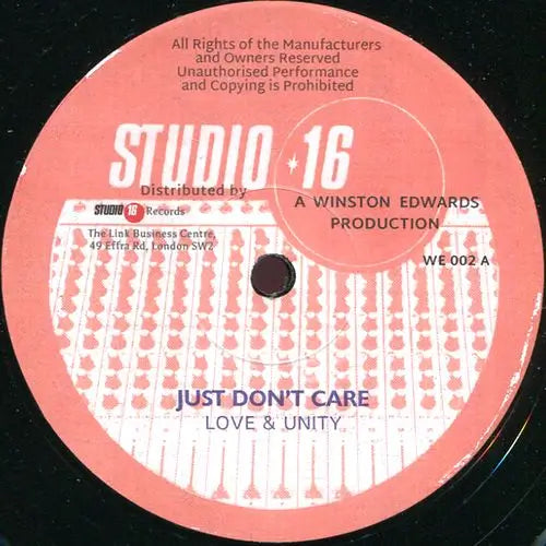 Love & Unity - Just Don'T Care - Import 12 inch Record