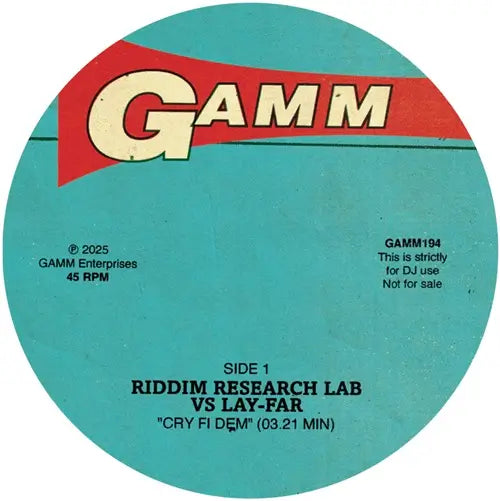 Riddim Research Lab Vs Lay-Far & Ant To Be - Cray Fi Dem - Import 7 inch Single Record