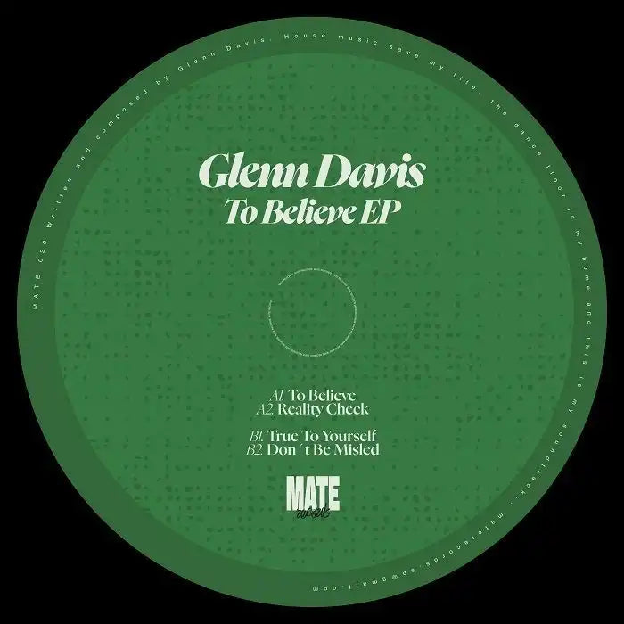 Glenn Davis (House) - To Believe Ep  - Import 12 inch Record