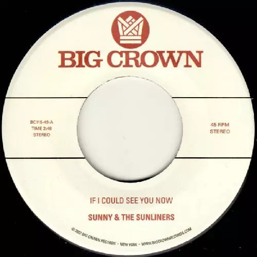 Sunny & The Sunliners - If I Could See You Now / Give Me Time - Import 7 Inch Single Record