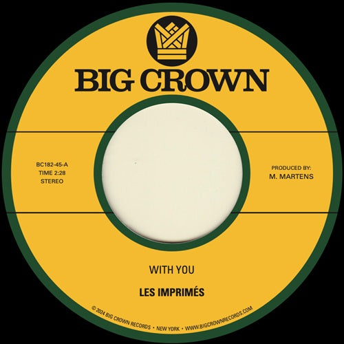 Les Imprimes - With You / Only Love - Import Vinyl 7 Inch Single Record