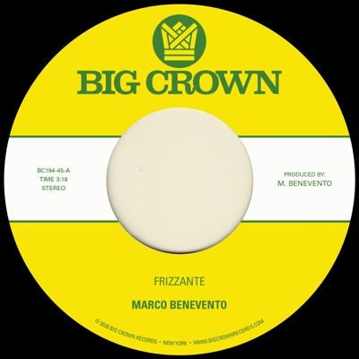 Marco Benevento - Frizzante / Turandot - Import Vinyl 7 inch Single Record