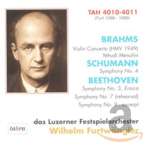 Beethoven (1770-1827) - Beethoven Symphony No, 3, Brahms Violin Concerto, Schumann Symphony No, 4, : Furtwangler / Lucerne Festival Orchestra, Menuhin (1949-54)(2CD) - Import 2 CD