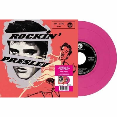 Elvis Presley - Ep Etranger N°21 - Rockin' Presley - Epa 9500 (Germany) - Import Pink Vinyl 7 inch Single Record Limited Edition
