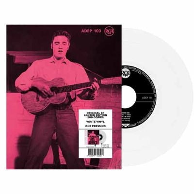 Elvis Presley - Ep Etranger N°22 - Rockin' Presley - Adep 103 (Denmark) - Import White Vinyl 7 inch Single Record Limited Edition