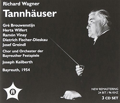 Wagner (1813-1883) - Tannhauser : Keilberth / Bayreuther Festspielhaus, Vinay, Brouwenstijn, F-Dieskau, etc (1954 Monaural)(3CD) - Import 3 CD