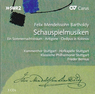 Frieder Bernius - Mendelssohn: Schauspielmusiken - Ein Sommernachtstraum, Antigone, Oedipus in Kolonos - Import 3 CD Box Set