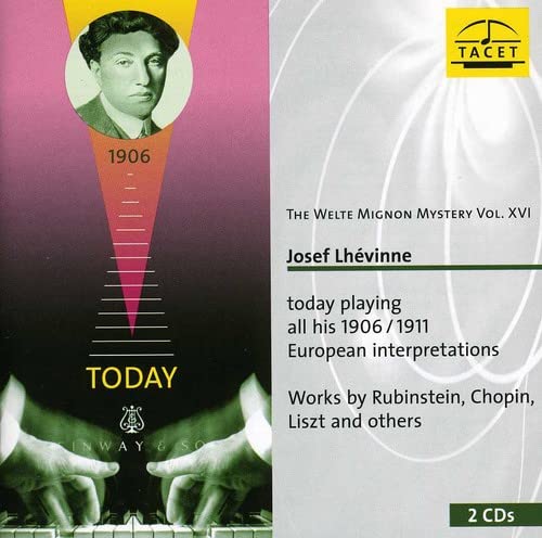Josef Lhevinne - Josef Lhevinne - Tday Playing All His 1906/1911 European Interpretations - Import 2 CD