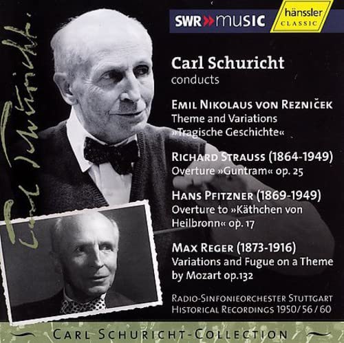 REGER,MAX - Reger:Variations & Fugue On A Theme By Mozart/Reznicek:Theme & Variations  "Tragische Geschichte"Etc:Carl Schuricht - Import CD