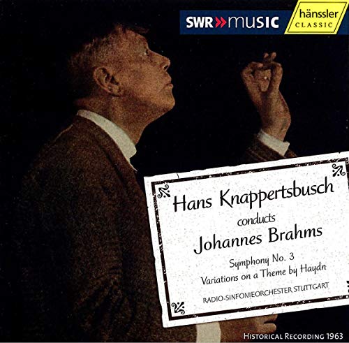 Brahms (1833-1897) - Sym, 3, Haydn Variations: Knappertsbusch / Stuttgart Rso - Import CD