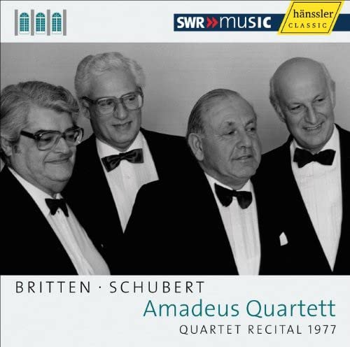 Schubert (1797-1828) - Schubert String Quartet No, 14, Britten String Quartet No, 3, : Amadeus Quartet (1977 Schwetzingen) - Import CD