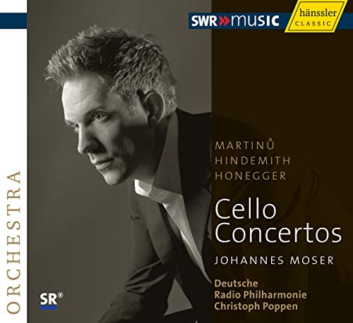 Johannes Moser - Cello Concertos - Martinu, Hindemith, Honegger - Import CD