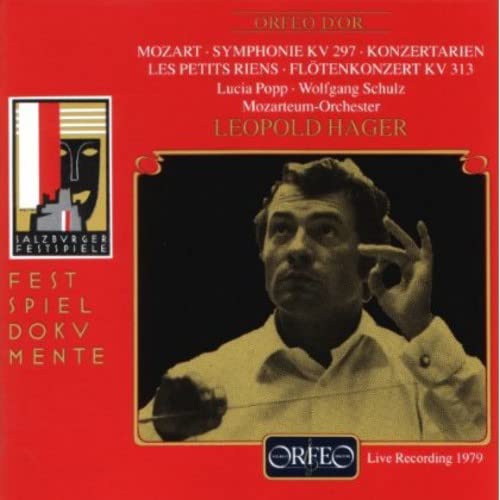 Mozart (1756-1791) - Symphony No.31, Flute Concerto No.1, Concert Arias : Hager / Salzburg Mozarteum Orchestra, Popp(S)Schulz(Fl)-Salzburg 1979 - Import CD