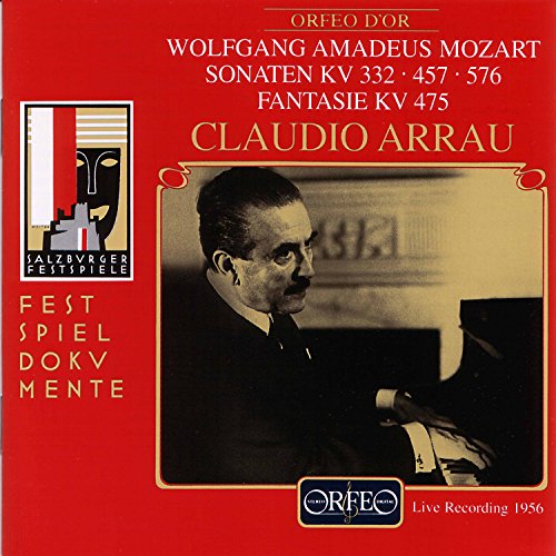 Mozart (1756-1791) - Piano Sonatas Nos.12, 14, 18, Fantasy K.475 : Claudio Arrau (Salzburg 1956) - Import CD