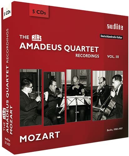 Mozart (1756-1791) - String Quartets Nos.14, 15, 16, 18, 19, 21, 22, 23, Quintets Nos.3, 4, 5, 6, Clarinet Quintet : Amadeus Quartet, Aronowitz, Geuser (RIAS Recordings)(5CD) - Import 5 CD