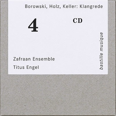 Zafraan Ensemble - Borowski, Holz, Keller: Klangrede - Import CD