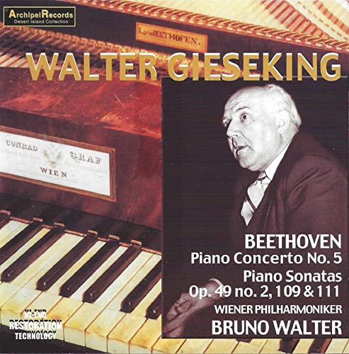 Beethoven (1770-1827) - Piano Concerto.5: Gieseking(P)walter / Vpo +sonata.20, 30, 32 - Import CD
