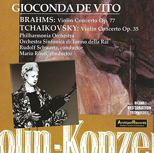 Brahms / Tchaikovsky - Violin Concerto: De Vito(Vn)Schwartz / Po Rossi / Turin Rai So - Import CD