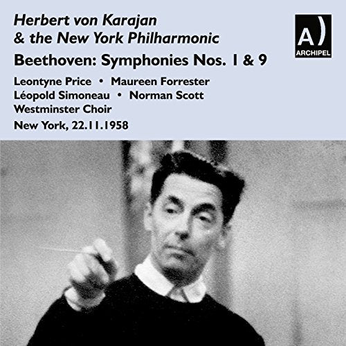 Beethoven (1770-1827) - Symphonies Nos 1, 9 : Karajan / New York Philharmonic, L.Price, Forrester, Simoneau, N.Scott (1958)+No.5 : Karajan / Vienna Philharmonic (1948) - Import 2 CD