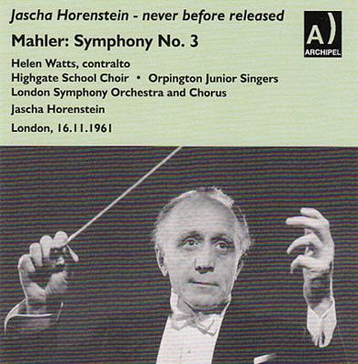 Yasha Horenstein, Czech Philharmonic Orchestra - Mahler: Symphony No.3 - Import 2 CD