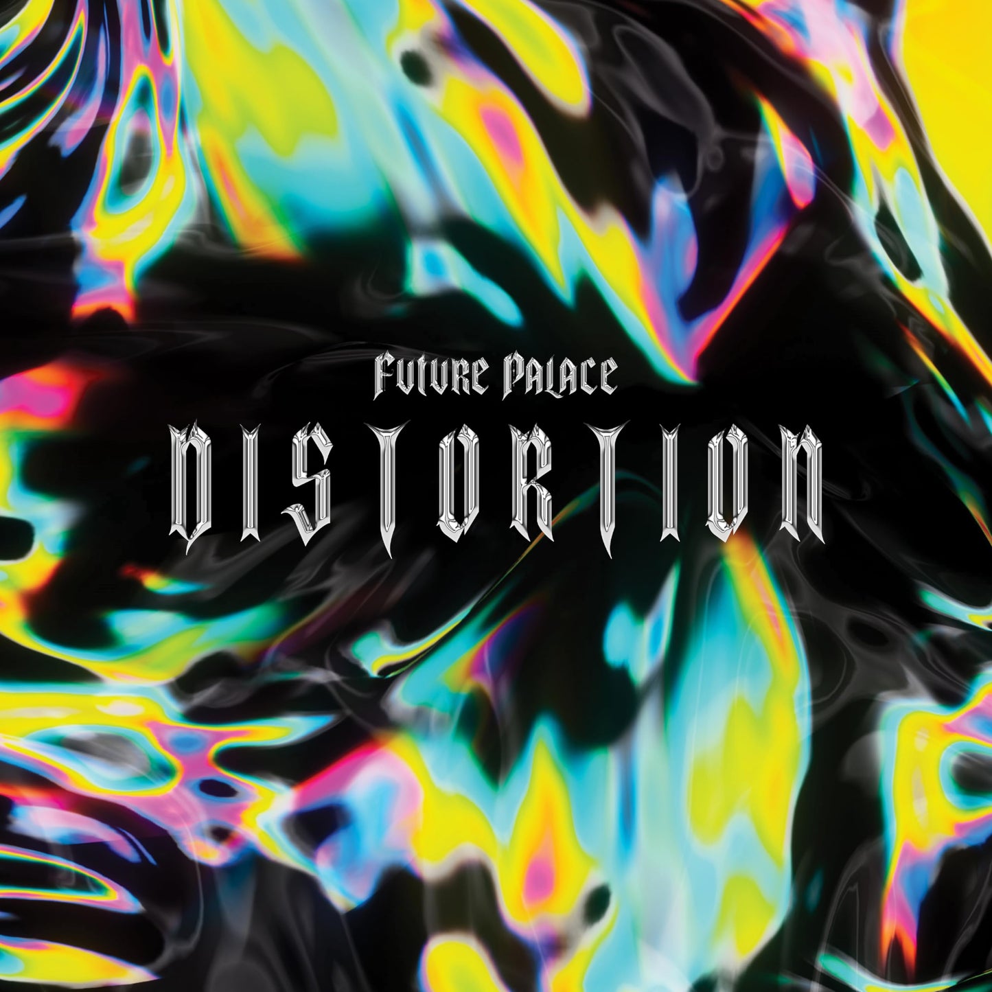 Future Palace - Distortion - Import Neon Pink, Green, Turquoise, Neon Yellow Transparent Twister Vinyl LP Record Limited Edition