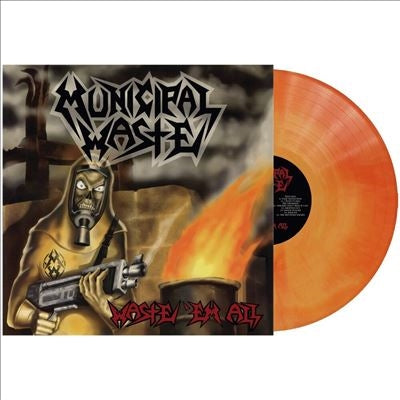 Municipal Waste - Waste 'Em All - Import Orange Swirl Vinyl LP Record