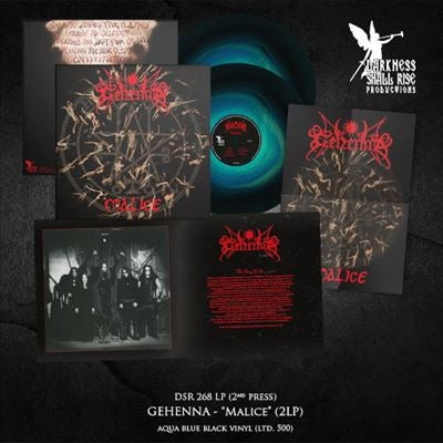 Gehenna - Malice (Our Third Spell) - Import Aqua Blue Black Ice Vinyl 2 LP Record