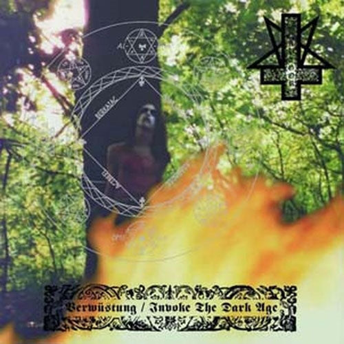 Abigor - Verwustung / Invoke The Dark Age - Import Transparent Fire Colored Vinyl LP Recurd Limited Edition