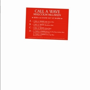 Malcolm Mclaren 、 The Bootzilla Orchestra - Call A Wave - Import Vinyl 2 12inch Single Record