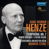Markus Stentz, Cologne Gurzenich Orchestra - Henze, Hans Werner (1926-2012) Symphony No.7, Sieben Boleros, Etc : Stenz / Gurzenich Orchestra - Import CD