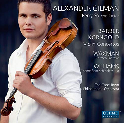 Korngold (1897-1957) - Korngold Violin Concerto, Barber Violin Concerto, Waxman, J.Williams : Gilman(Vn)Perry So / Cape Town Philharmonic - Import CD